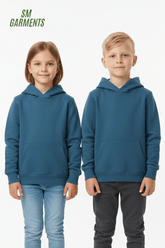 BLUE SEVEN BASIC CYAN BLUE HOODIE - Smgarment's